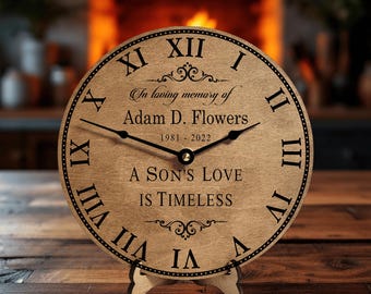 Loss of Son Memorial Gift Personalized Memorial Gift for Grieving Mom Son's Love Memorial Clock for Parents In Memory Of Son Condolence Gift