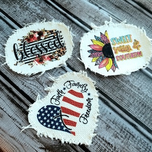 Raggy Hat Patch, Raggedy Patch for Hats, 100% Polyester Patch, Sublimated Patch, Blessed Patch, Sweet Sassy & Southern, Faith Family Freedom