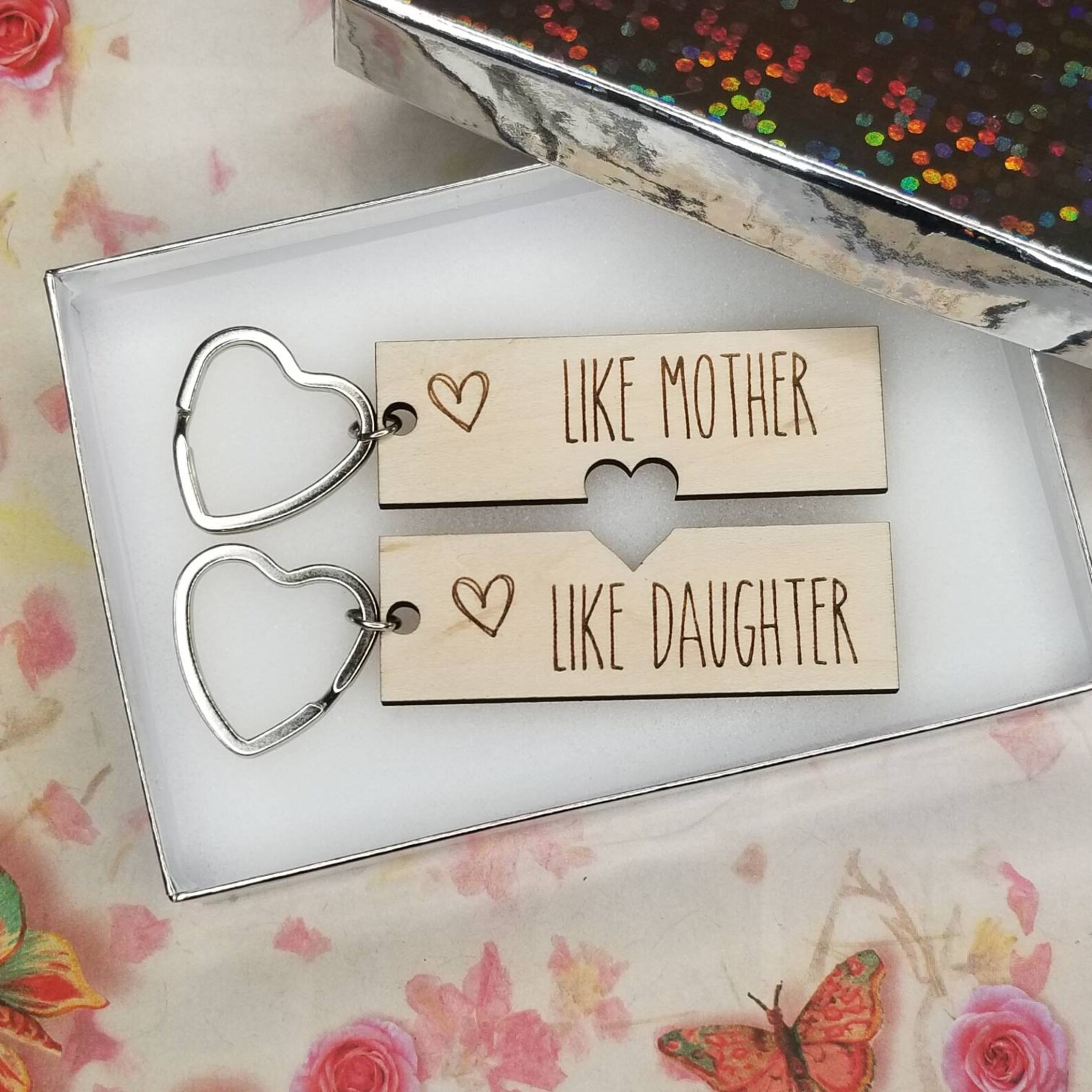 Mothers Day Keychain Like Mother Like Daughter Keychains Etsy