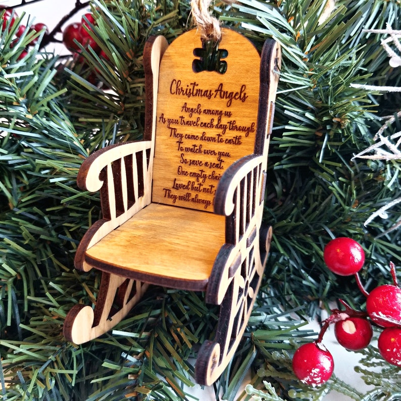 Rocking Chair Memorial Christmas Ornament Remembrance of Lost Etsy