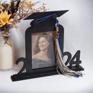 2024 Graduation Photo Frame - College Graduate Gift - Graduating High School Senior Gift for Parents - Student Picture Frame - 3.5x5 or 5x7