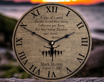 Boss Appreciation Gift • Leadership Clock • Boss Leaving Gift • Best Boss Ever • Boss Day Gift • Retirement Gift Coworker • Corporate Gift
