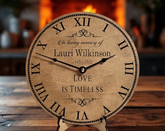 Loss of Loved One Memorial Gift Personalized Memorial Clock Love Is Timeless In Memory Of Loss of Mother Sympathy Gifts Friend Loss of Dad