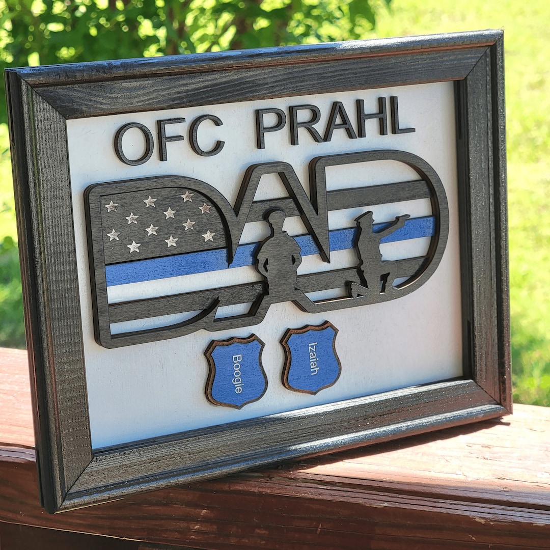 Police Officer Dad Gift - Christmas Gift - Gift for Police - Back the ...