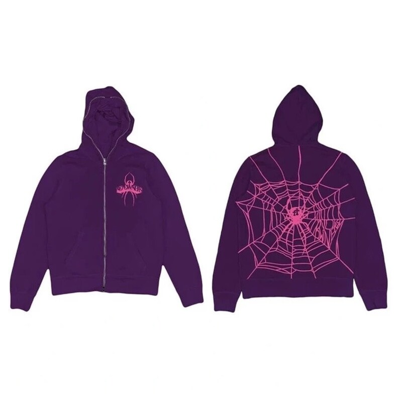 Spider  Zip up Hoodie Y2K Gothic Harajuku Sweatshirt Hip Etsy