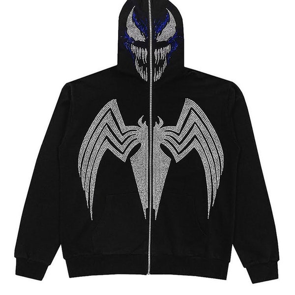 Rhinestone Scream Hoodie Etsy