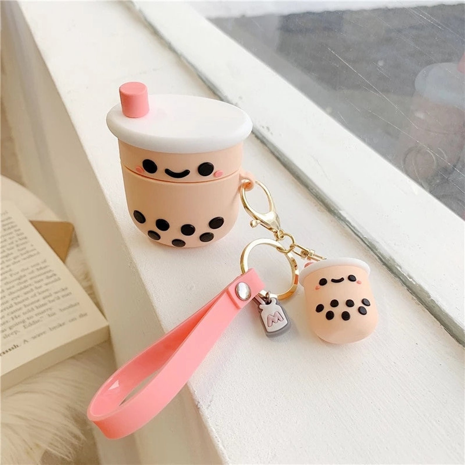 Bubble Tea Keychain Boba Milk Tea Keychain Keyring Cute Kawaii Etsy