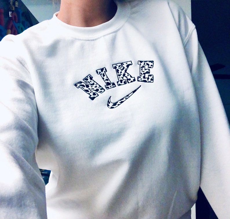 cow print crewneck