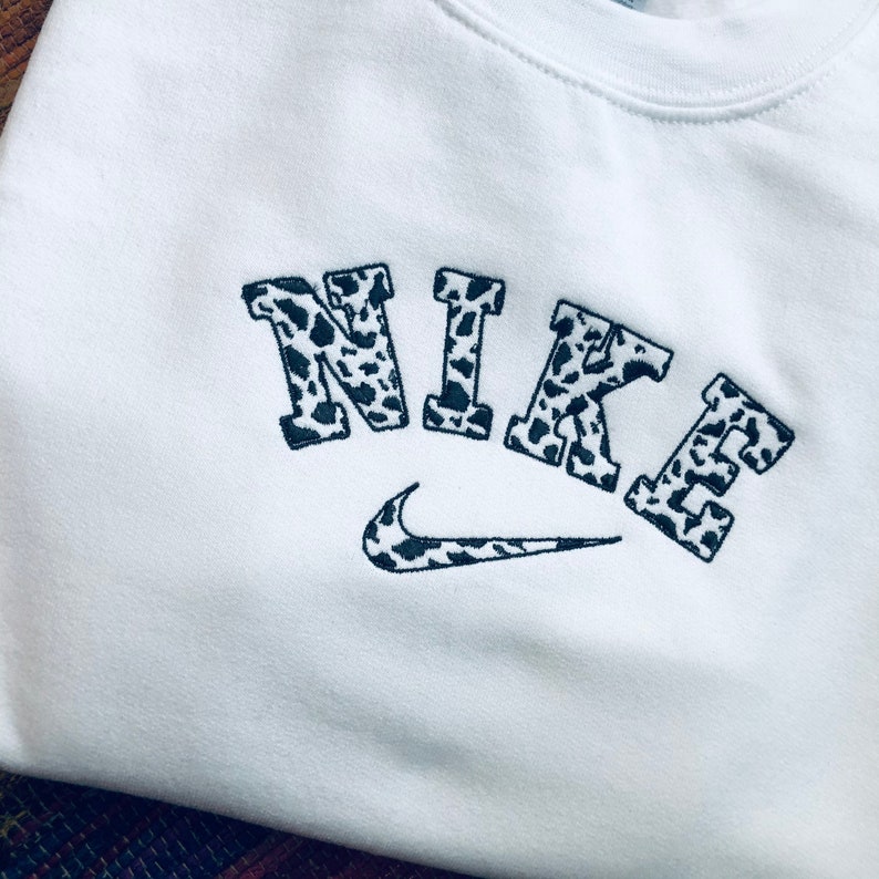 cow print crewneck
