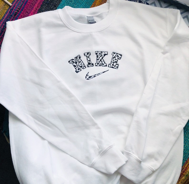 cow print crewneck