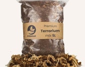 Terrarium Substrate Soil Mix 5L Premium SYBASoil Soilles media Free from peat Organic Resealable bag Handmixed