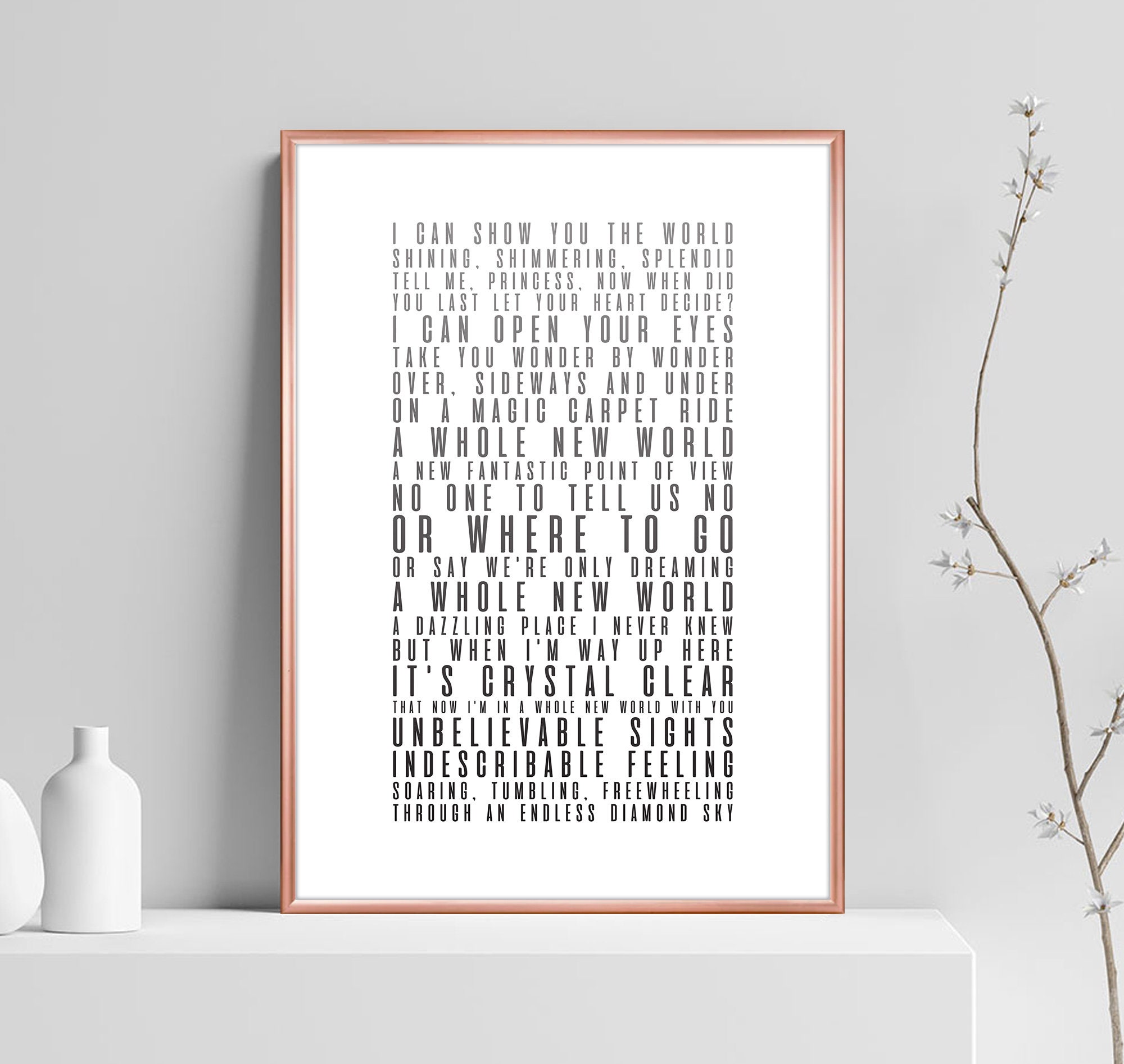 A Whole New World Aladdin Wedding Song Disney Song Lyrics Etsy Uk A Whole New World Aladdin Wedding Song Disney Song Lyrics Etsy Uk