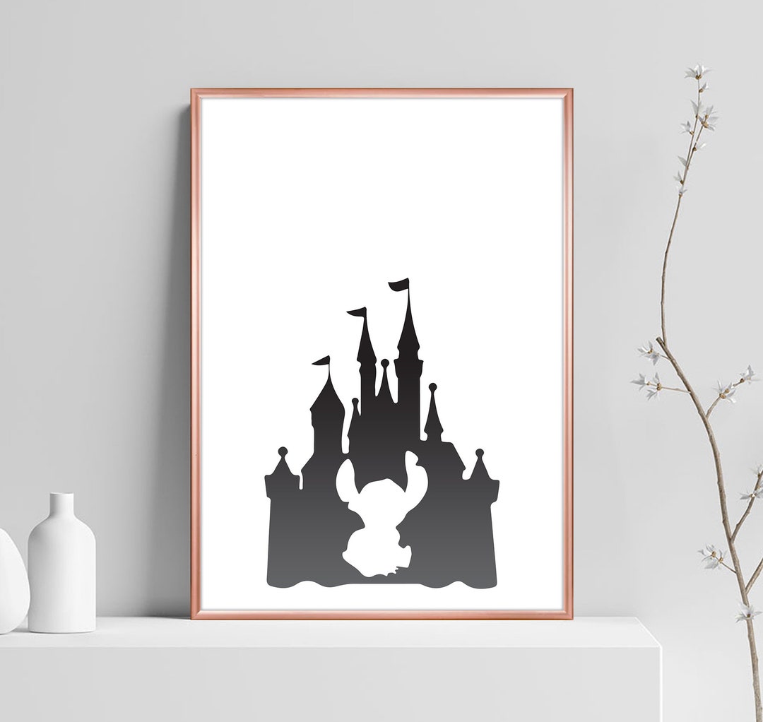 Lilo et Stitch impression inspirée du château Disney - Etsy France