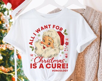 Oncology Nurse Christmas Shirt Cancer Nurse Shirt Chemo Nurse Gift Oncology Department Holiday Apparel Cute Hospital Party Christmas Shirts