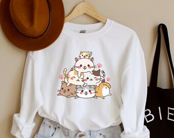 Kawaii Cat Sweater - Etsy