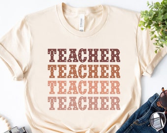 Country Western Teacher Shirt Elementary Kindergarten Middle School Teacher Gift Inspirational Learning Back to School Teach Love Inspire