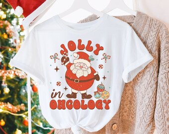 Oncology Nurse Christmas Shirt Cancer Nurse Shirt Chemo Nurse Gift Oncology Department Holiday Apparel Cute Hospital Party Christmas Shirts