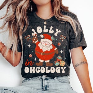 Oncology Nurse Christmas Shirt Cancer Nurse Shirt Chemo Nurse Gift Oncology Department Holiday Apparel Cute Hospital Party Christmas Shirts