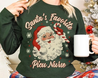 PICU Nurse Christmas Sweatshirt Nurse Christmas Crewneck PICU Nurse Gift Pediatric Intensive Care Unit Nurse Sweater Peds ICU Nurse Sweater