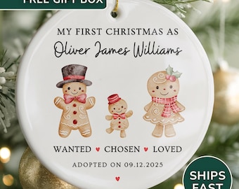 Adoption Ornament Personalized Adoption Christmas Ornament Gift for Adoption Announcement Adopted Ornament for New Parents Adoption Keepsake
