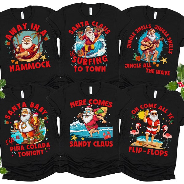 Family Christmas Shirts Tropical Christmas Pajamas Matching Family Christmas Pajamas Beach Christmas Shirts Palm Tree Family Christmas Shirt