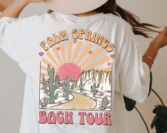 Palm Springs Bachelorette Party Shirts Desert Bachelorette Shirt Custom Palm Springs Bridal Party Shirts Hippie Bach Shirts California Bride