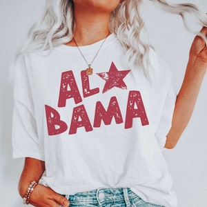 Alabama Shirt Comfort Colors® Shirt Tailgate Clothes College Tailgate Apparel Football Mom Shirt Sorority Shirt Game Day Shirt Sports Mom