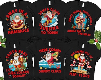 Family Christmas Shirts Tropical Christmas Pajamas Matching Family Christmas Pajamas Beach Christmas Shirts Palm Tree Family Christmas Shirt