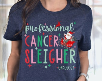 Oncology Nurse Christmas Shirt Cancer Nurse Shirt Chemo Nurse Gift Oncology Department Holiday Apparel Cute Hospital Party Christmas Shirts