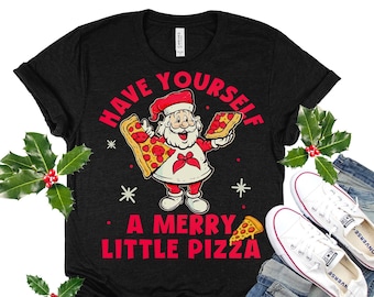 Pizza T-Shirt Christmas Pizza Shirt Pizza Lover Christmas Gift Family Christmas Pajamas Funny Chef Gift Foodie Gift Cute Dad Shirts Italian