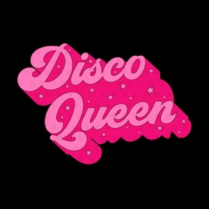 Disco Queen Retro Sublimationen, Vintage Sublimationen, PNG Clipart, Shirt Design, Disco Diva Party Girl Design Download, Groovy Dancing Queen