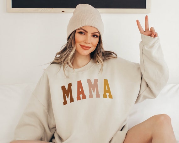 Boho Mama Sweatshirt Retro Mom Sweater Cute Mom Gift Mother's Day Gift Bohemian Mama Crewneck New Mom Baby Shower Gift Pregnancy Reveal