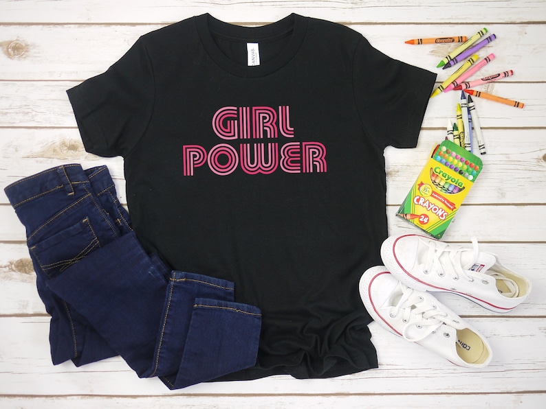GIRL POWER Tshirt Girl Power Kids Tshirts Girl Power Shirts Etsy