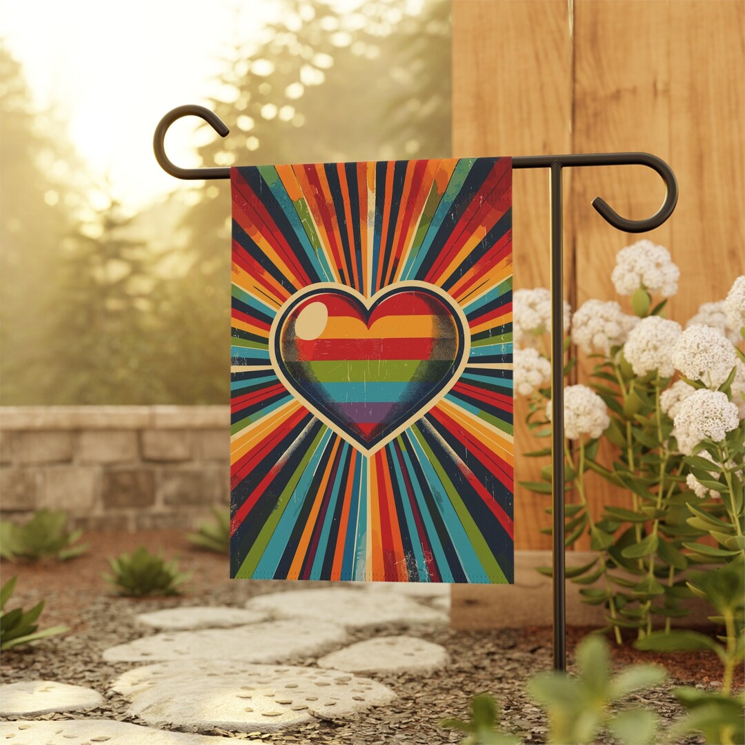 LGBTQ Pride Flag Gay Pride Valentines Day Garden Flag Rainbow Flag Love ...
