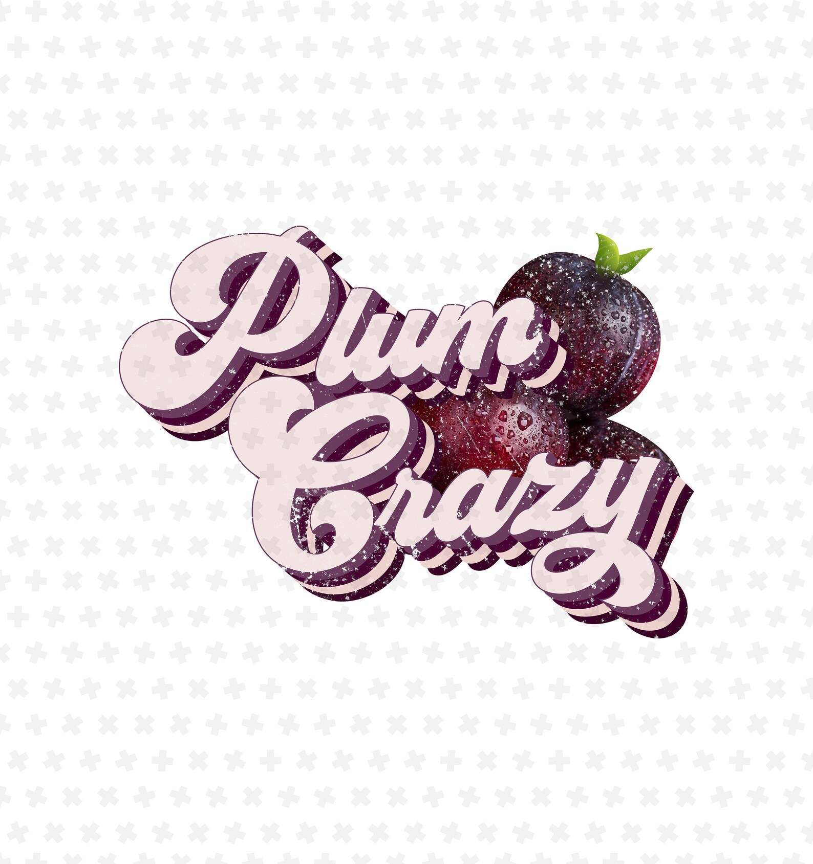 Plum Crazy Retro PNG Sublimation Téléchargements de design Etsy France