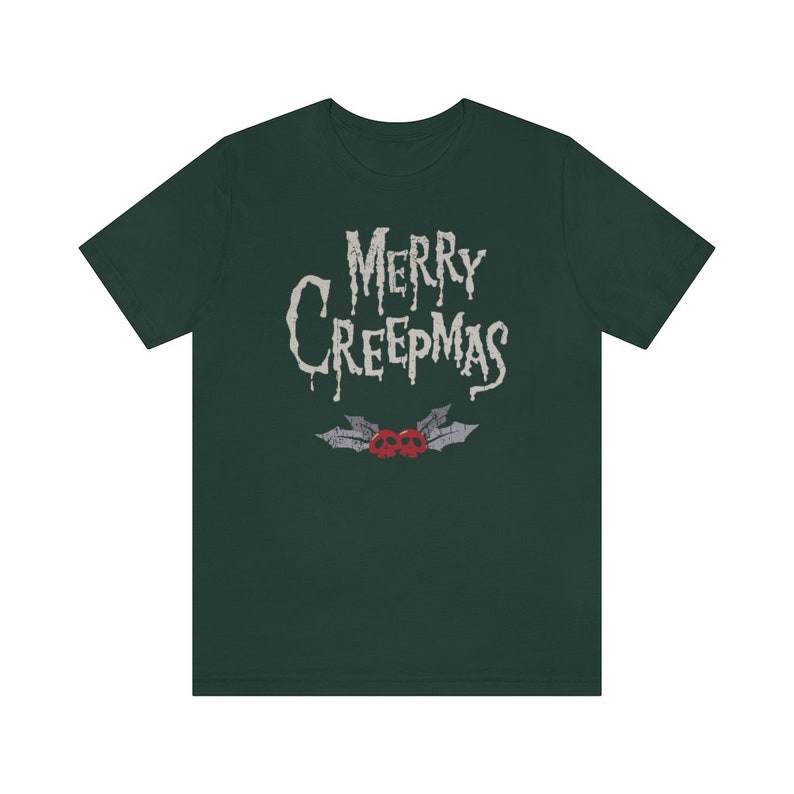 Gothic Christmas Shirt Merry Creepmas Shirt Spooky Christmas Shirt Creepy Holiday Shirt Alternative Christmas Shirt Dark Christmas Party Tee Forest