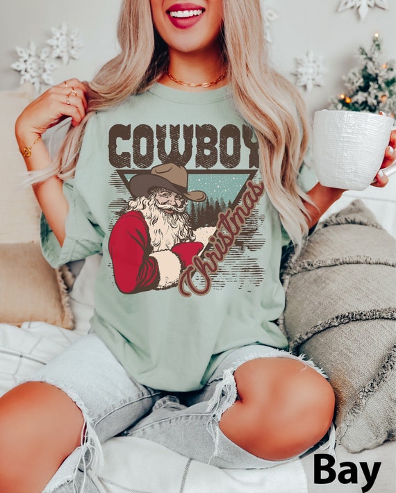 Comfort Colors® Shirt Howdy Shirt Retro Cowboy Christmas Shirt Vintage Rodeo Santa Shirt Western Christmas Shirt Texas Country Music Shirt