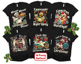 Family Group Chicken Shirts Matching Christmas Chicken Farm Shirts Funny Christmas Party Shirts Matching Family Christmas Shirts Farmer Tees