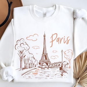 Paris France Sweatshirt Paris Sweater Paris Lover Gift Souvenir Sweater French Gift Paris Trip Sweatshirt Brushstroke Paris Vacation Sweater