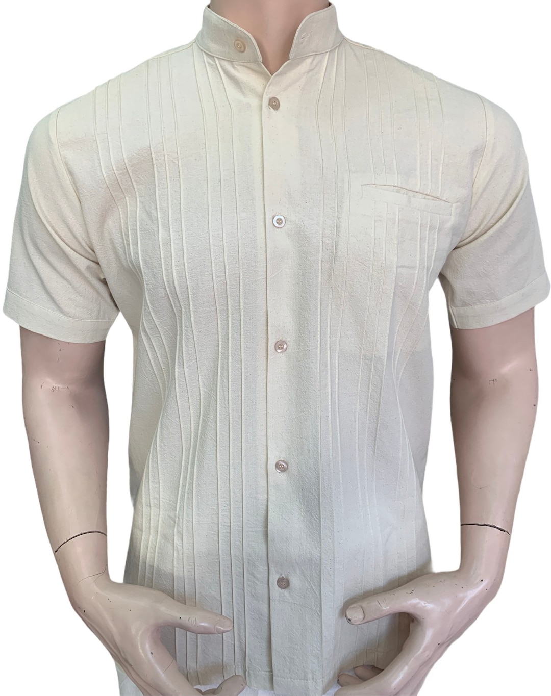 Guayabera Tucked Beige - Etsy