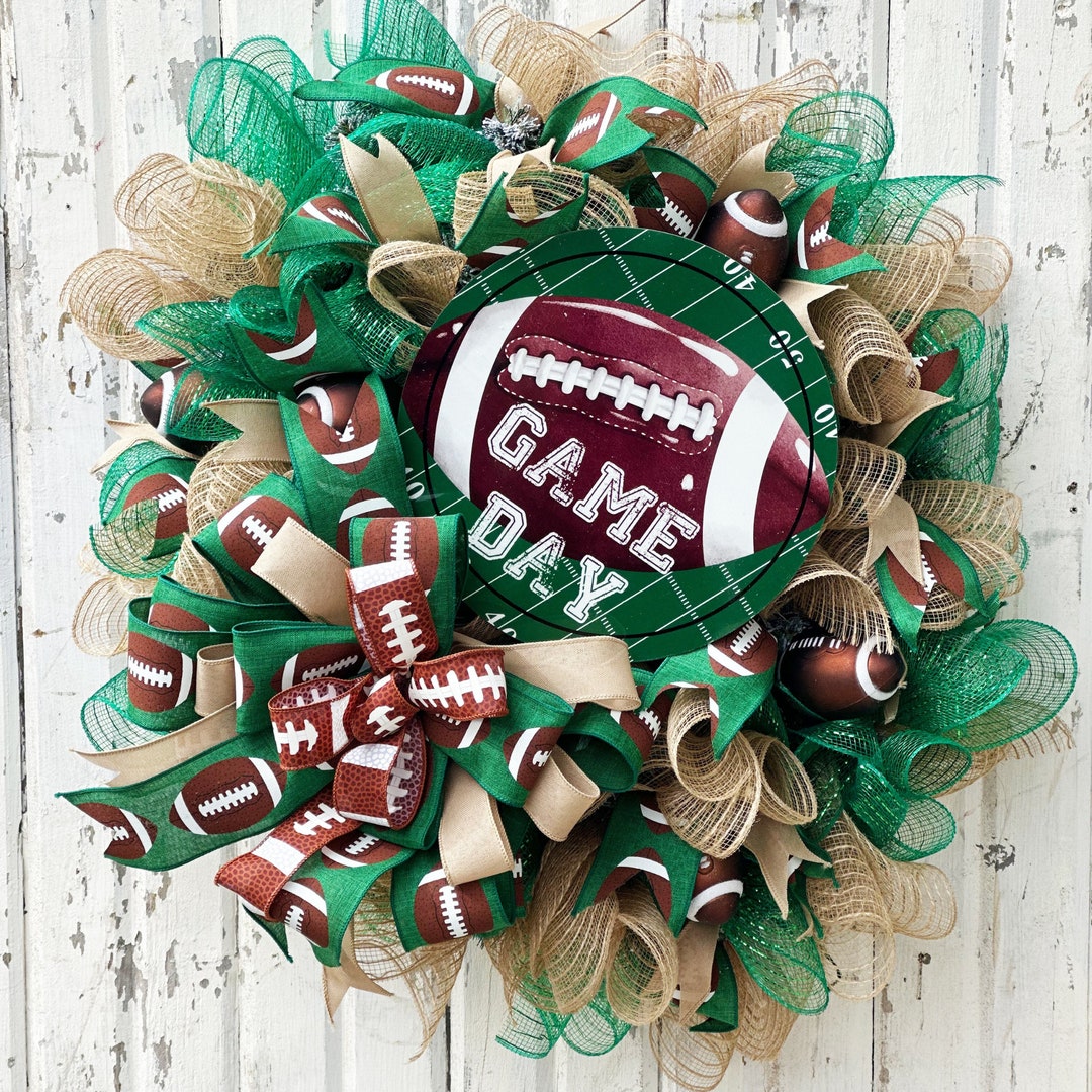 Game Day Football Wreath Gift for Football Fan Gift for Him Etsy UK