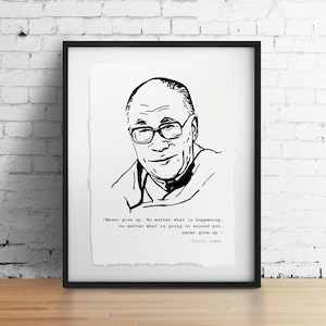 Dalai Lama Quote Print: Meditation Room Spiritual Decor