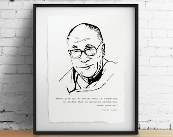 Dalai Lama Quote Print Meditation Home Decor Quotes Buddhism Art Print Spiritual Decor Gift for Meditation and Yoga Studio
