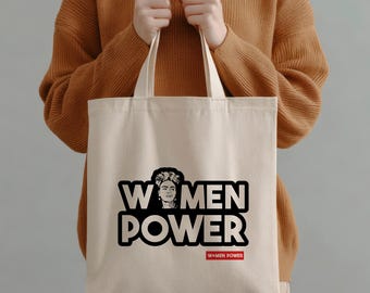 Dames powercanvas draagtas Feministische draagtas Empowerment citaat tas Girl Power cadeau milieuvriendelijke katoenen shopper herbruikbare markttas
