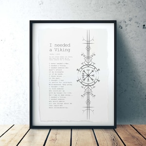 Motivational Poem, I needed a Viking , by Alfa | Wall Art Illustration