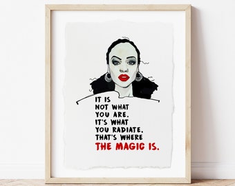 Empowerment Art Print Quote Wall Decor for Woman Inspirational Art with Bold Feminine Energy Quote Decor for Home or Office