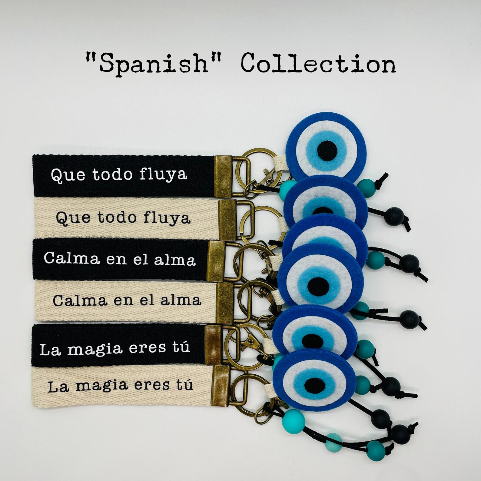 Spanish Collection 1 Keychain Wristlets Key Fob Etsy