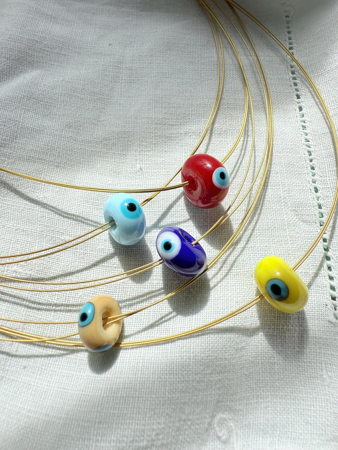 Eye Protection Handmade Handmade Murano Glass Evil Eye Necklace 14k Gold-filled Protection ...