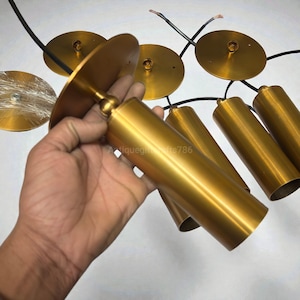 Foco de latón, lámpara de techo de latón macizo / Lámpara colgante individual hecha a mano alternativa