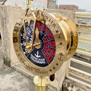 43 Ship Engine Telegraph, Ship Order Engine Working Telegraph,Handcrafted Decor,Gift for sailor, gift for navy image 7